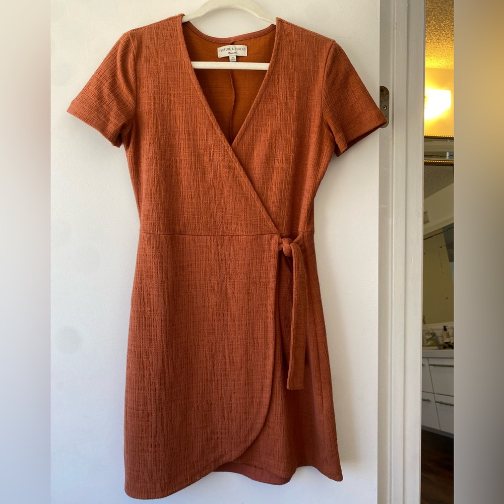Madewell Burnt orange mini dress. Size XS